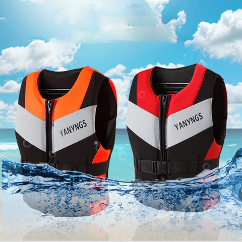 Adults Life Jacket Neoprene Safety Life Vest Water Sports Fishing Water Ski  Vest Kayaking Boating Swimming Drifting Safety Vest
