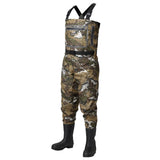Bassdash Veil Camo Chest Stocking Foot and Boot Foot Fishing Hunting Waders for Men Breathable and Ultra Lightweight in 13 Sizes