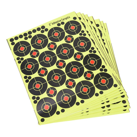 160pcs/10sheets Shooting Targets Splatter Glow Florescent Paper Target for Hunting Archery Arrow Training Shoot Accessories