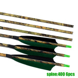 6pcs/12pcs Linkboy Archery Camo Carbon Arrows Spine 300 - 600 ID6.2mm Compound Bow Crossbow Hunting arco e flecha Shooting