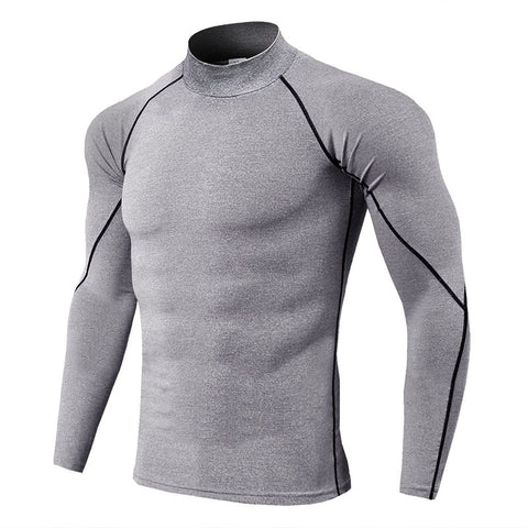 Thermal Underwear For Men High Collar Camiseta Termica Sport Thermo Shirt Quick Dry Compressed Underwear Clothes Men Bielizna