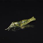 20Pcs/Lot Silicone Baits 4cm 1g Soft Fishing Lure Gold Artificial Shrimp Bait No hook Sea Fishing Winter Fishing X107