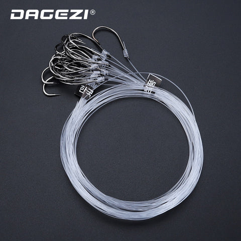 DAGEZI 28pcs/lot High Carbon Steel Fishing Hook with Fishing Line Barbed Hook Sea Fishing Hooks Carp fishing Tackle