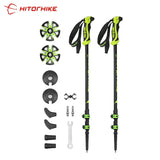 Hitorhike for Nordic walking sticks camping hiking Ultralight Adjustable Telescopic Alpenstock Trekking Pole walking New arrival