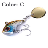 1Pcs Rotating Metal VIB vibration Bait Spinner Spoon Fishing Lures 9g 16g 21g Jigs Trout Winter Fishing Hard Baits Tackle Pesca