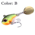 1Pcs Rotating Metal VIB vibration Bait Spinner Spoon Fishing Lures 9g 16g 21g Jigs Trout Winter Fishing Hard Baits Tackle Pesca