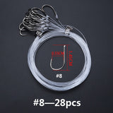 DAGEZI 28pcs/lot High Carbon Steel Fishing Hook with Fishing Line Barbed Hook Sea Fishing Hooks Carp fishing Tackle