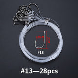 DAGEZI 28pcs/lot High Carbon Steel Fishing Hook with Fishing Line Barbed Hook Sea Fishing Hooks Carp fishing Tackle