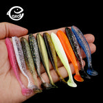 QXO 10pcs/Lot Soft Lures Silicone Bait 7cm 2g Goods For Fishing Sea Fishing Pva Swimbait Wobblers Artificial Tackle