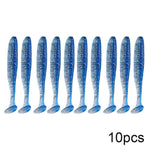 QXO 10pcs/Lot Soft Lures Silicone Bait 7cm 2g Goods For Fishing Sea Fishing Pva Swimbait Wobblers Artificial Tackle