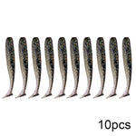 QXO 10pcs/Lot Soft Lures Silicone Bait 7cm 2g Goods For Fishing Sea Fishing Pva Swimbait Wobblers Artificial Tackle