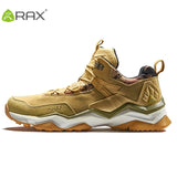 RAX Men Hiking Shoes Mid-top Waterproof Outdoor Sneaker Men Leather Trekking Boots Trail Camping Climbing Hunting Sneakers Women