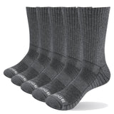 YUEDGE Brand 3 Pairs 5 Pairs Men Black Business Causal Cotton Cushion Wiking Comfortable Runing Hiking Sports Crew Dress Sock