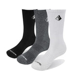 YUEDGE Brand 3 Pairs 5 Pairs Men Black Business Causal Cotton Cushion Wiking Comfortable Runing Hiking Sports Crew Dress Sock