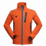 Winter Outdoor Male Soft shell Windbreaker Jacket Waterproof Thermal Mountain Climbing Sports Anti-UV Fleece Breathable Jacket