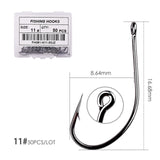 50pcs 10pcs Coating High Carbon Stainless Steel Barbed Carp Fishing Hooks Pack with Retail Original Box Fishing Hook Tackle