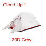 Naturehike Cloud Up Serie 123 Upgraded Camping Tent Waterproof Outdoor Hiking Tent 20D 210T Nylon Backpacking Tent With Free Mat