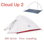 Naturehike Cloud Up Serie 123 Upgraded Camping Tent Waterproof Outdoor Hiking Tent 20D 210T Nylon Backpacking Tent With Free Mat