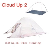 Naturehike Cloud Up Serie 123 Upgraded Camping Tent Waterproof Outdoor Hiking Tent 20D 210T Nylon Backpacking Tent With Free Mat