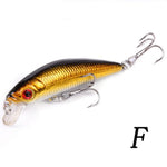 Aorace Minnow Fishing Lure 70mm 8g 3D Eyes Crankbait wobbler Artificial Plastic Hard Bait Fishing Tackle