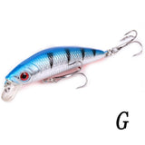 Aorace Minnow Fishing Lure 70mm 8g 3D Eyes Crankbait wobbler Artificial Plastic Hard Bait Fishing Tackle