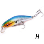 Aorace Minnow Fishing Lure 70mm 8g 3D Eyes Crankbait wobbler Artificial Plastic Hard Bait Fishing Tackle