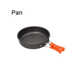 Camping Cookware Kit Outdoor Aluminum Cooking Set Water Kettle Pan Pot Travelling Hiking Picnic BBQ Tableware Equipment