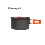 Camping Cookware Kit Outdoor Aluminum Cooking Set Water Kettle Pan Pot Travelling Hiking Picnic BBQ Tableware Equipment