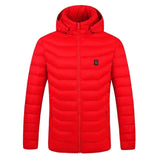 Electric Heated Vest Jackets USB Electric Heating Hooded Cotton Coat Camping Hiking Hunting Thermal Warmer Jacket Winter Outdoor