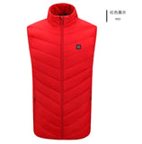 Electric Heated Vest Jackets USB Electric Heating Hooded Cotton Coat Camping Hiking Hunting Thermal Warmer Jacket Winter Outdoor