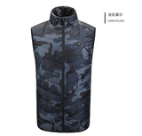 Electric Heated Vest Jackets USB Electric Heating Hooded Cotton Coat Camping Hiking Hunting Thermal Warmer Jacket Winter Outdoor