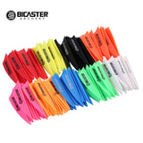 Bicaster 50pcs Archery Arrow Plastic Fletch 1.75" Vanes Flectchings 8 Colors for Choice