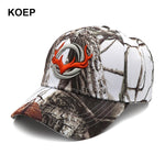 KOEP 2021 New Camo Baseball Cap Fishing Caps Men Outdoor Hunting Camouflage Jungle Hat 3D Deer Head Hiking Casquette Hats