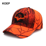 KOEP 2021 New Camo Baseball Cap Fishing Caps Men Outdoor Hunting Camouflage Jungle Hat 3D Deer Head Hiking Casquette Hats