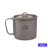 Widesea Camping Mug Titanium Cup Tourist Tableware Picnic Utensils Outdoor Kitchen Equipment Travel Cooking set Cookware Hiking