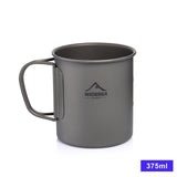 Widesea Camping Mug Titanium Cup Tourist Tableware Picnic Utensils Outdoor Kitchen Equipment Travel Cooking set Cookware Hiking