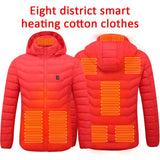 Electric Heated Vest Jackets USB Electric Heating Hooded Cotton Coat Camping Hiking Hunting Thermal Warmer Jacket Winter Outdoor