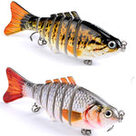 1PCS Knotty Fish Gear Bionic Multi-Section Swim Hard Bait Wobbler Rotating Trolling Pike Carp Crank Lure Winter Fishing