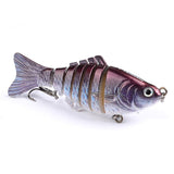 1PCS Knotty Fish Gear Bionic Multi-Section Swim Hard Bait Wobbler Rotating Trolling Pike Carp Crank Lure Winter Fishing