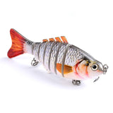 1PCS Knotty Fish Gear Bionic Multi-Section Swim Hard Bait Wobbler Rotating Trolling Pike Carp Crank Lure Winter Fishing