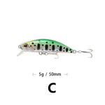 1PCS Minnow Fishing Lure 3D Eyes 50mm 5g Plastic Hard Bait Artificial Lures Wobbler Crankbait Winter Sea Fishing Bass Tackle