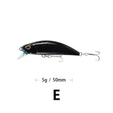 1PCS Minnow Fishing Lure 3D Eyes 50mm 5g Plastic Hard Bait Artificial Lures Wobbler Crankbait Winter Sea Fishing Bass Tackle