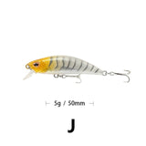 1PCS Minnow Fishing Lure 3D Eyes 50mm 5g Plastic Hard Bait Artificial Lures Wobbler Crankbait Winter Sea Fishing Bass Tackle