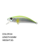 1PCS Minnow Fishing Lure 3D Eyes 50mm 5g Plastic Hard Bait Artificial Lures Wobbler Crankbait Winter Sea Fishing Bass Tackle