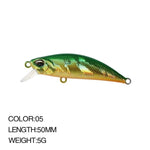 1PCS Minnow Fishing Lure 3D Eyes 50mm 5g Plastic Hard Bait Artificial Lures Wobbler Crankbait Winter Sea Fishing Bass Tackle