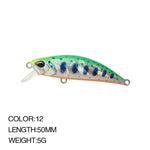 1PCS Minnow Fishing Lure 3D Eyes 50mm 5g Plastic Hard Bait Artificial Lures Wobbler Crankbait Winter Sea Fishing Bass Tackle