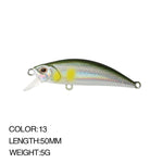 1PCS Minnow Fishing Lure 3D Eyes 50mm 5g Plastic Hard Bait Artificial Lures Wobbler Crankbait Winter Sea Fishing Bass Tackle