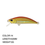 1PCS Minnow Fishing Lure 3D Eyes 50mm 5g Plastic Hard Bait Artificial Lures Wobbler Crankbait Winter Sea Fishing Bass Tackle