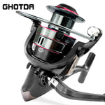 GHOTDA 5.2:1 Fishing Reel 1000-7000 Series Spinning Reel 12KG Max. Drag Carp Fishing Tackles