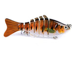 1PCS Knotty Fish Gear Bionic Multi-Section Swim Hard Bait Wobbler Rotating Trolling Pike Carp Crank Lure Winter Fishing